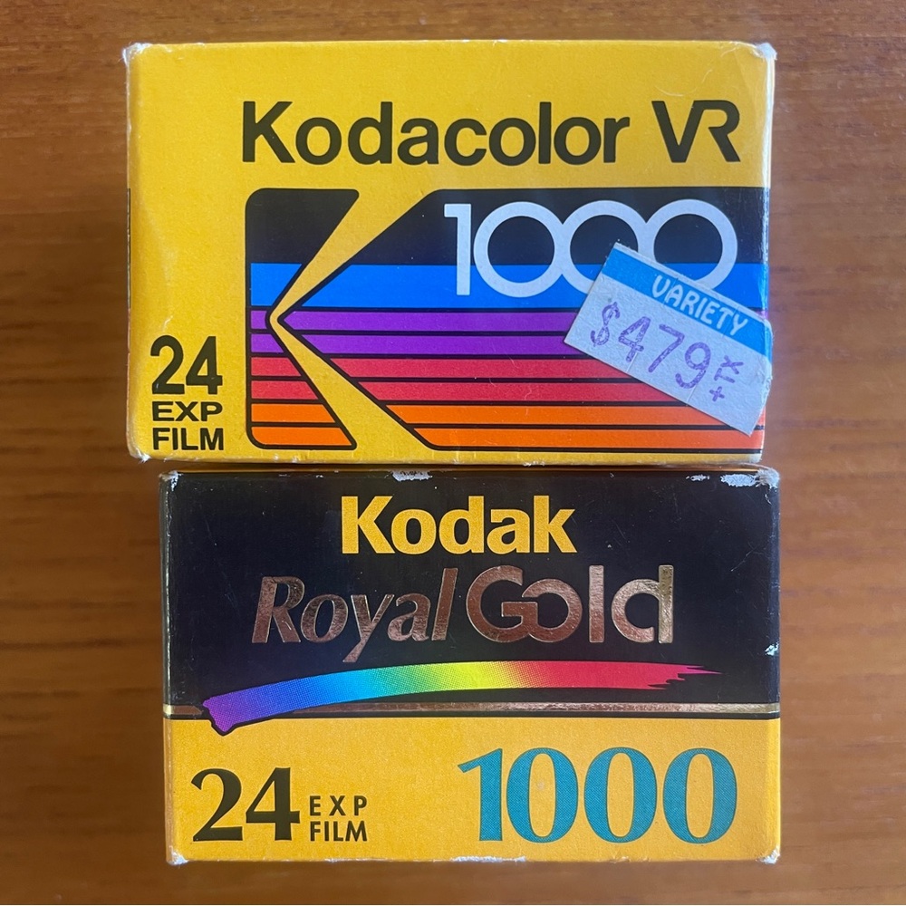 Kodak Kodacolor VR & Royal Gold 1000 ASA 35mm Film (Expired)